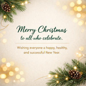 Read more about the article Merry Christmas To All Who Celebrate & Wishing You A Prosperous New Year!